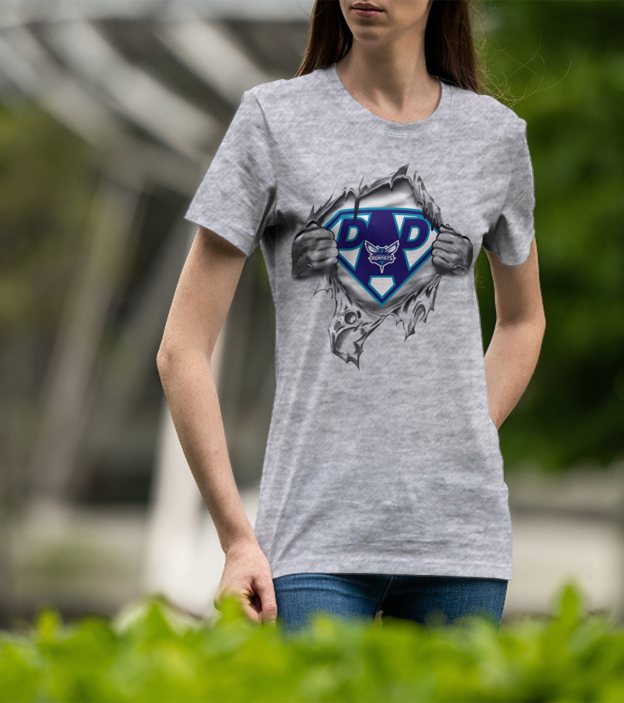Charlotte Hornets Super Dad Logo Tearaway T-Shirt
