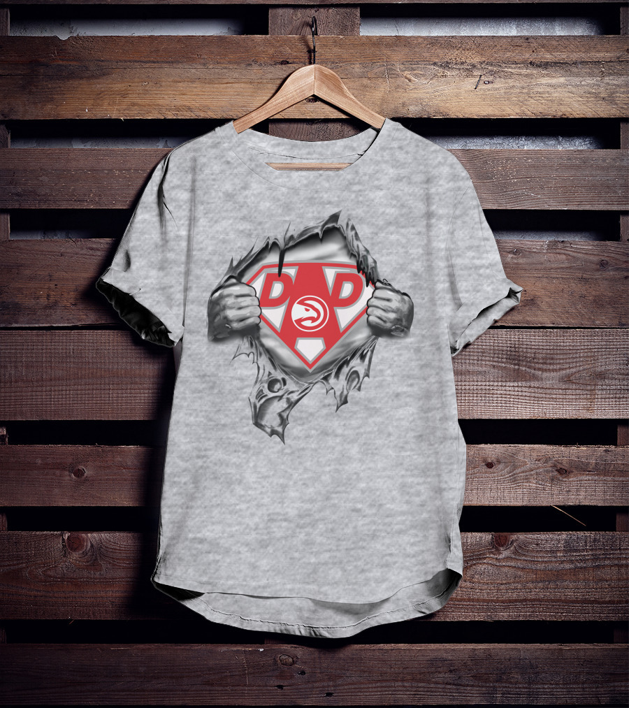 Atlanta Hawks Dad Superhero T-Shirt
