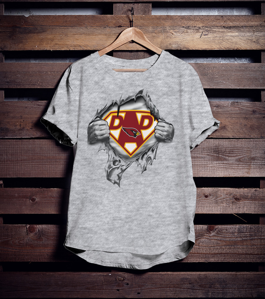 Arizona Cardinals Super Dad Emblem Hero T-Shirt
