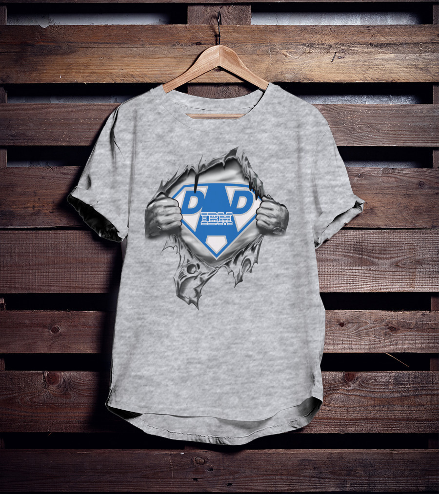 Ibm Super Dad Logo Superman Chest T-Shirt