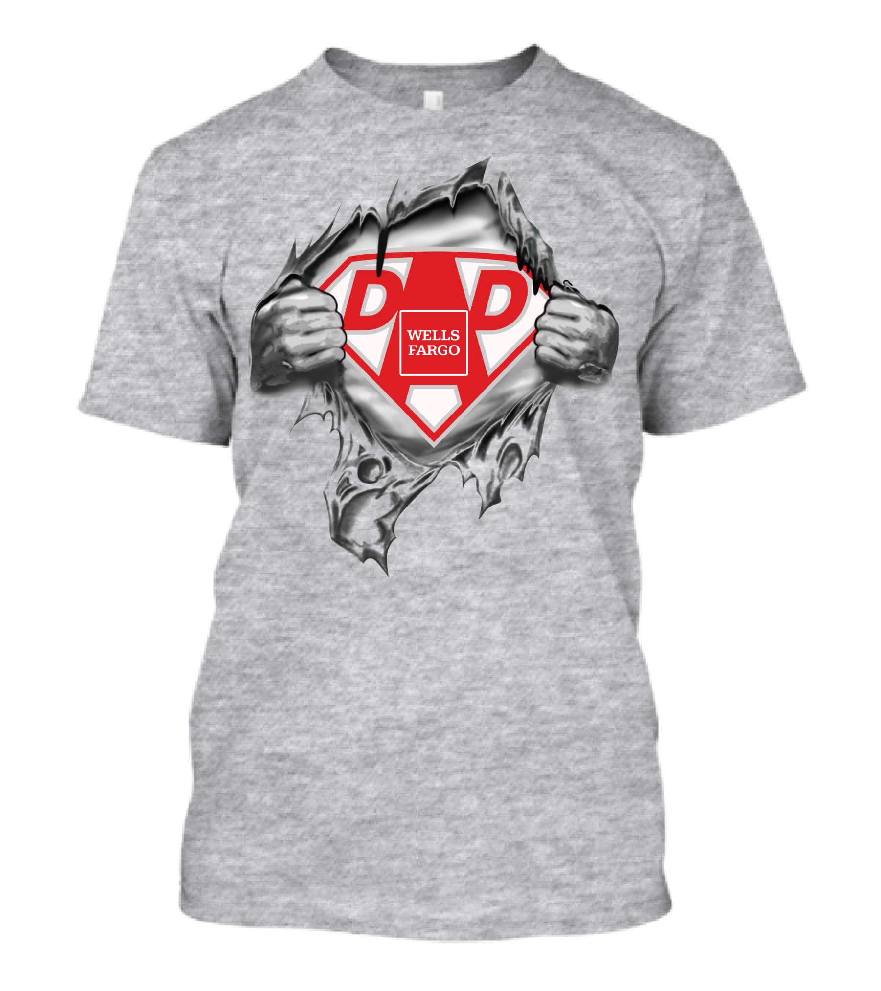 Wells Fargo Super Dad Shield Breaking Out T-Shirt