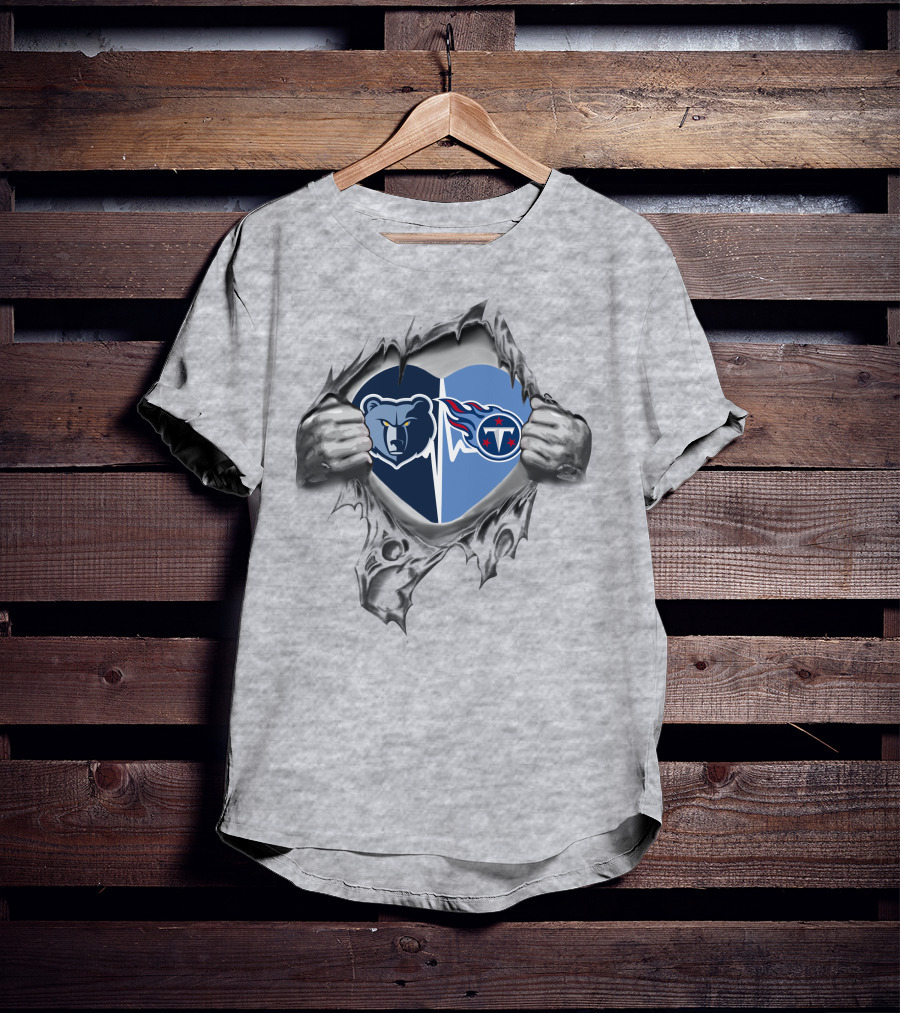 Memphis Grizzlies Titans Heart T-Shirt