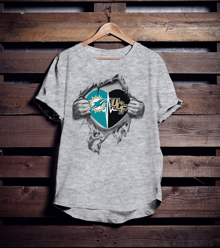 Miami Dolphins Ucf Knights  It's In My Heart T-Shirt