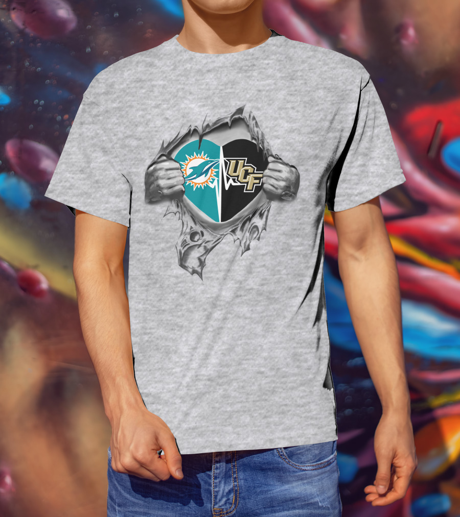 Miami Dolphins Ucf Knights  It's In My Heart T-Shirt