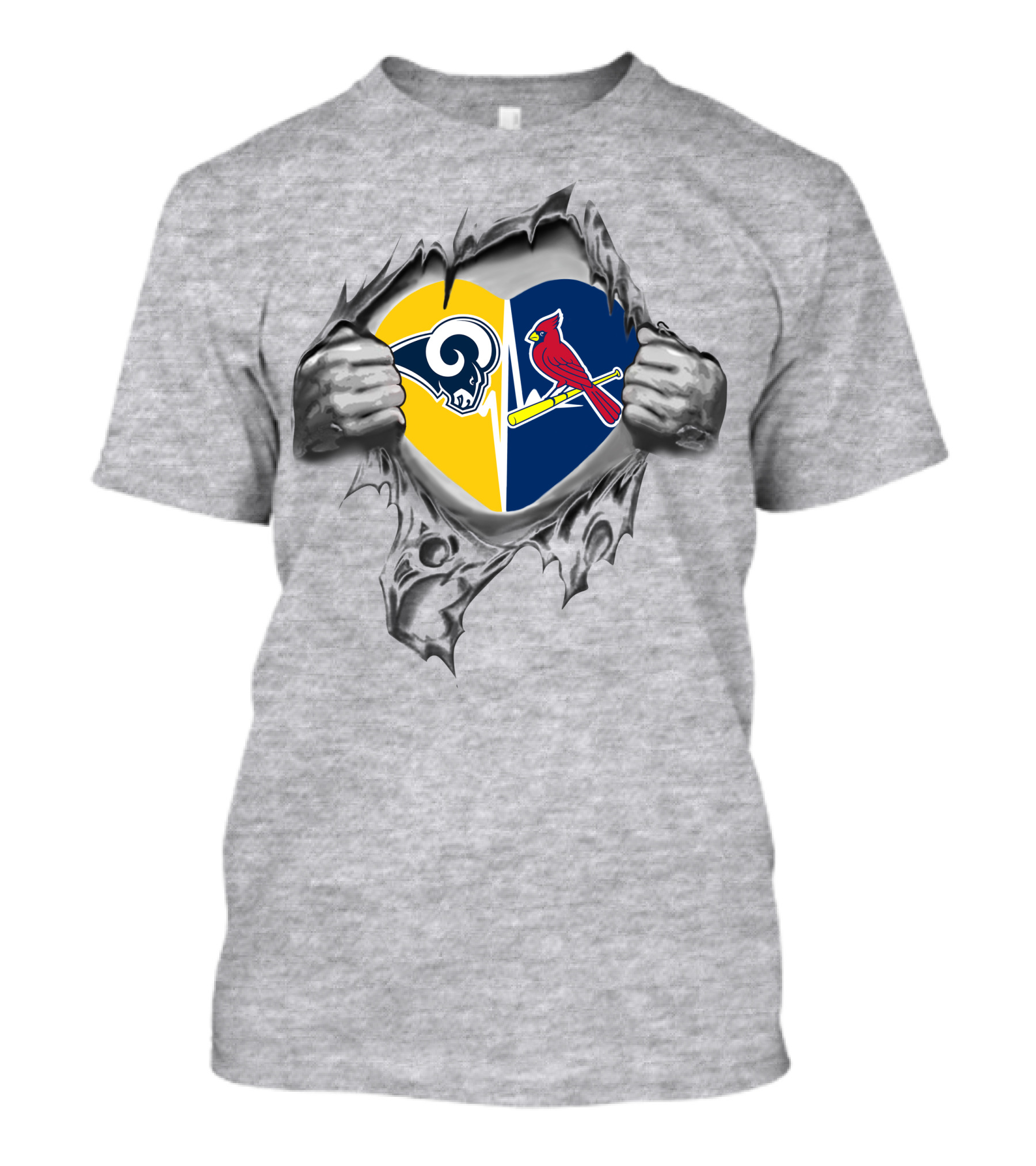 Rams Cardinals Heart It's In My Heart T-Shirt