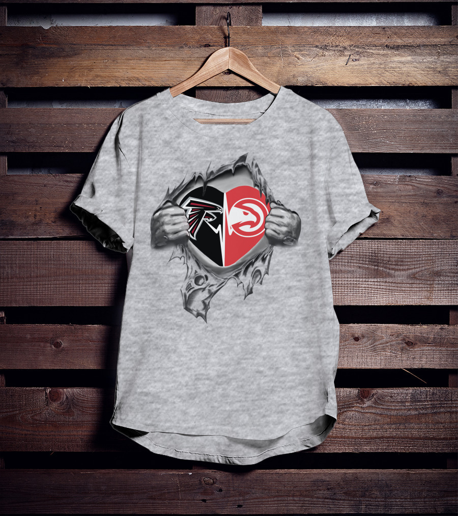 Atlanta Falcons And Hawks Heart It's In My Heart T-Shirt