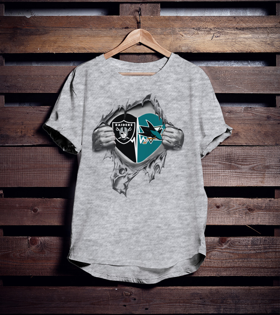 San Jose Sharks 313 Raiders It's In My Heart T-Shirt