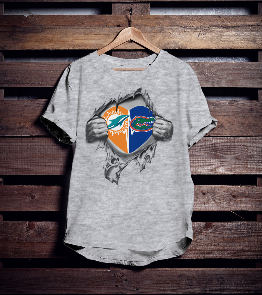 Dolphins Florida Gators It's In My Heart T-Shirt