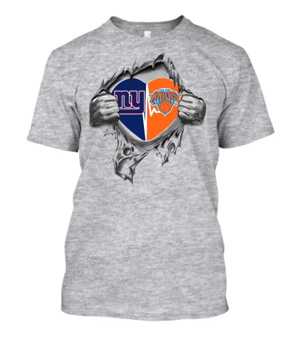 Ny Giants New York Knicks It's In My Heart T-Shirt