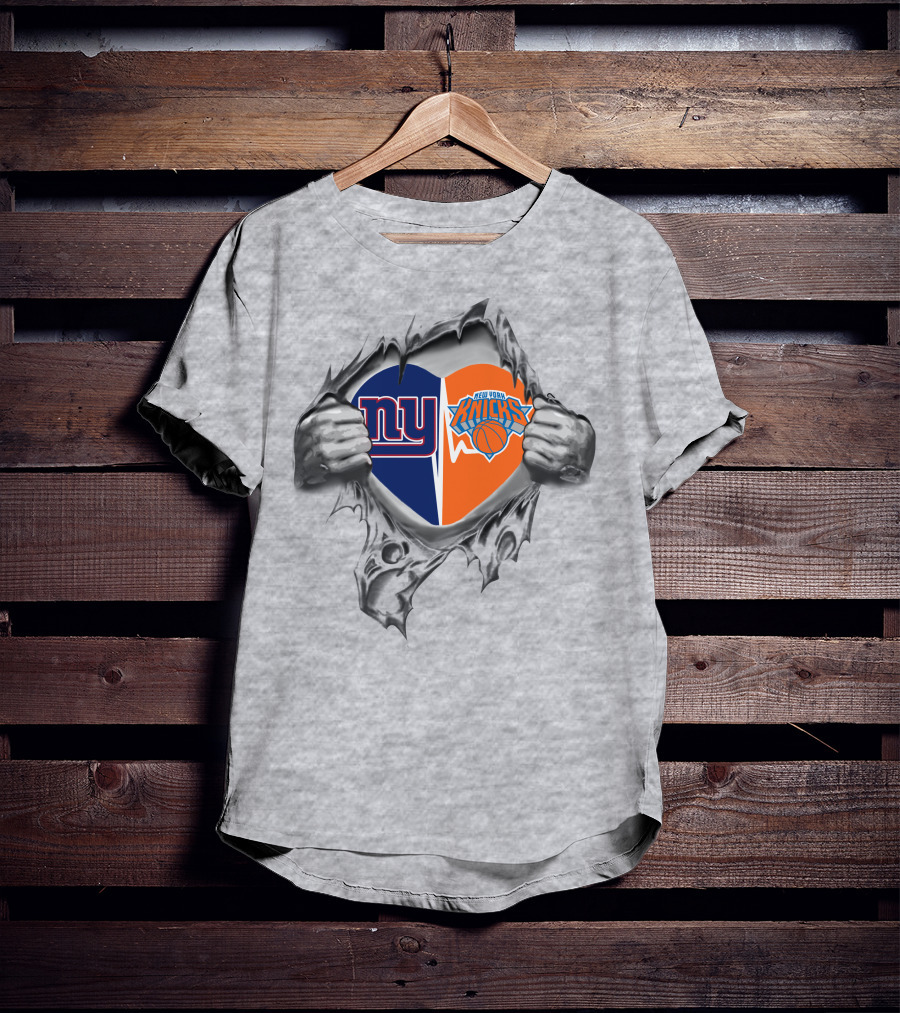 Ny Giants New York Knicks It's In My Heart T-Shirt