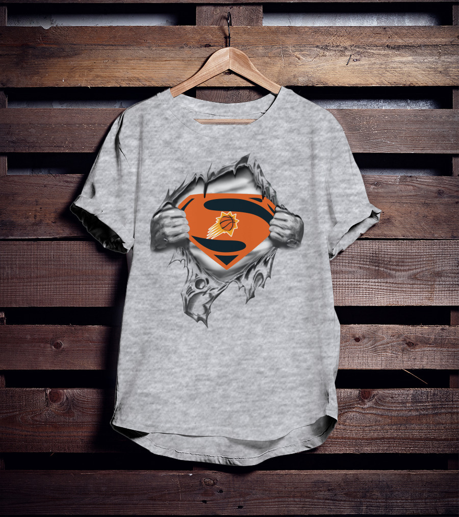 Superman Phoenix Suns Basketball Emblem Burst T-Shirt