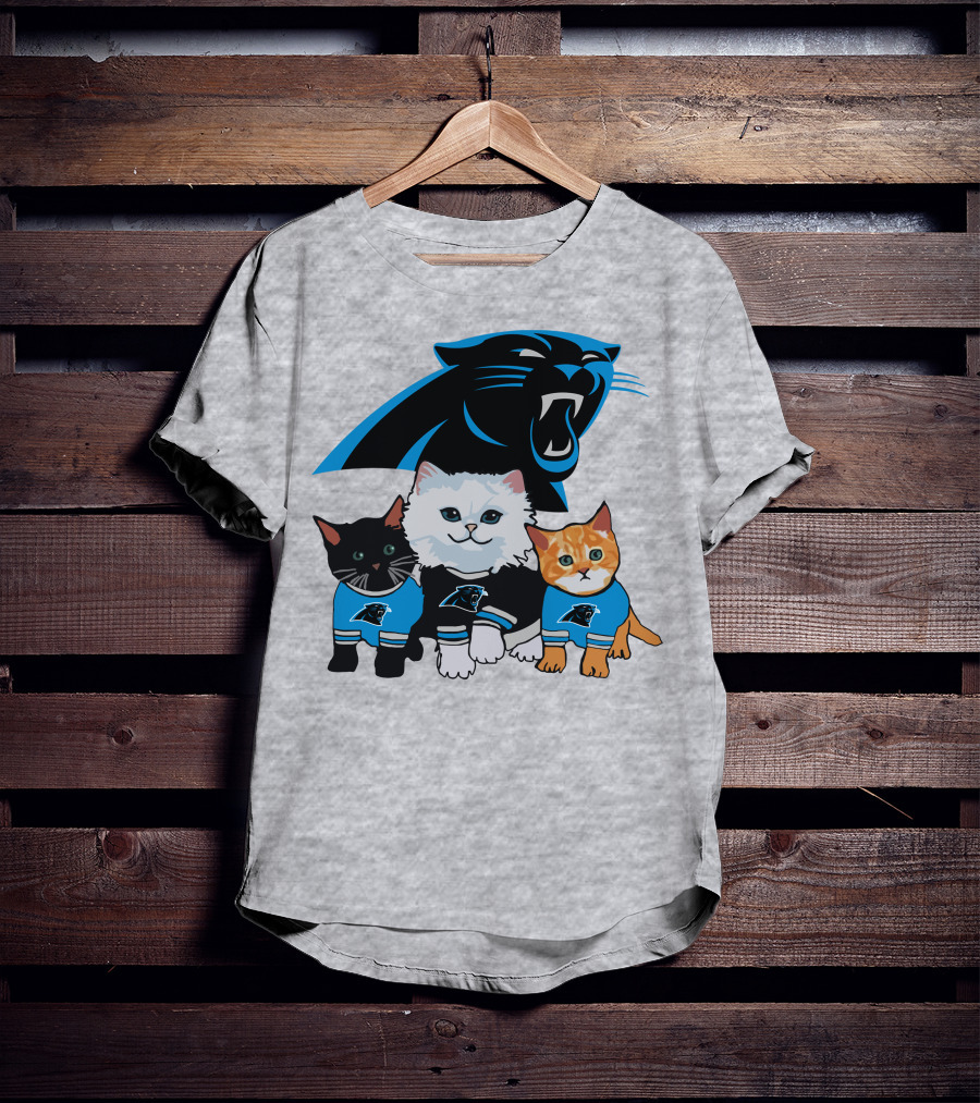 Carolina Panthers Cat Trio T-Shirt
