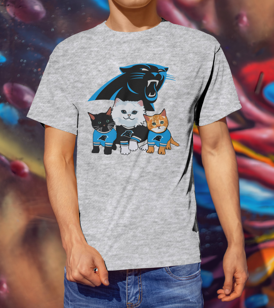Carolina Panthers Cat Trio T-Shirt