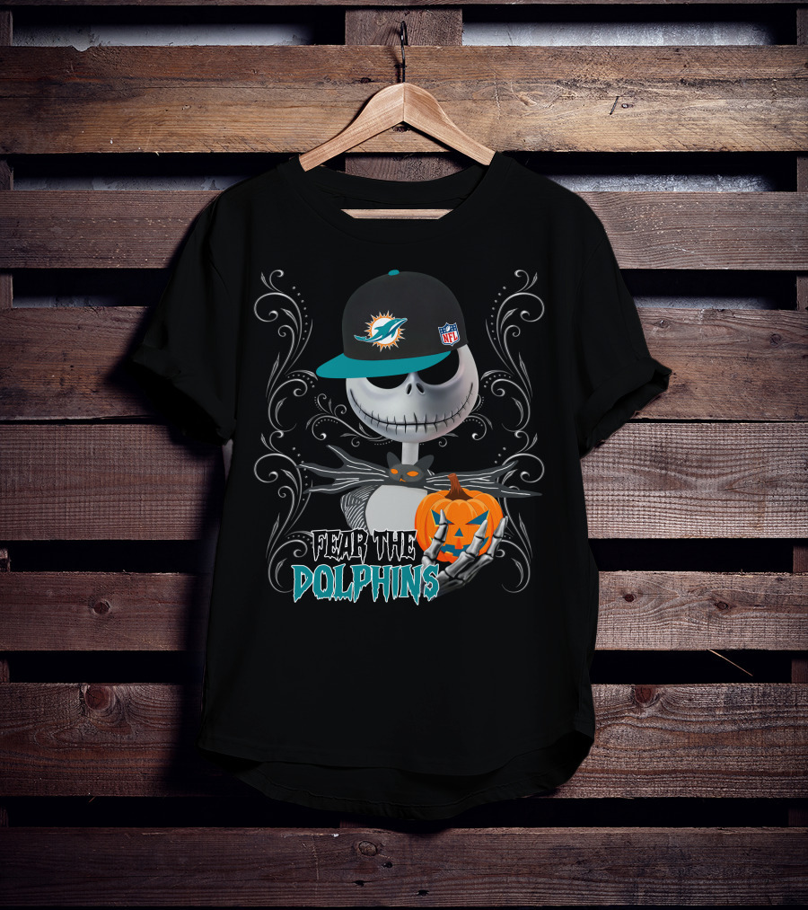 Fear The Dolphins Miami Halloween NFL T-Shirt