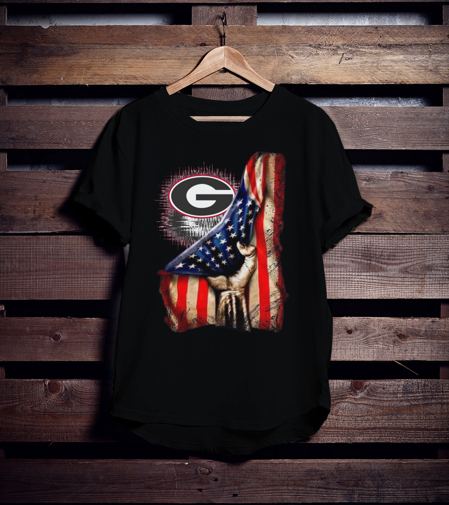 Georgia Bulldogs American Flag G Logo Patriotic T-Shirt