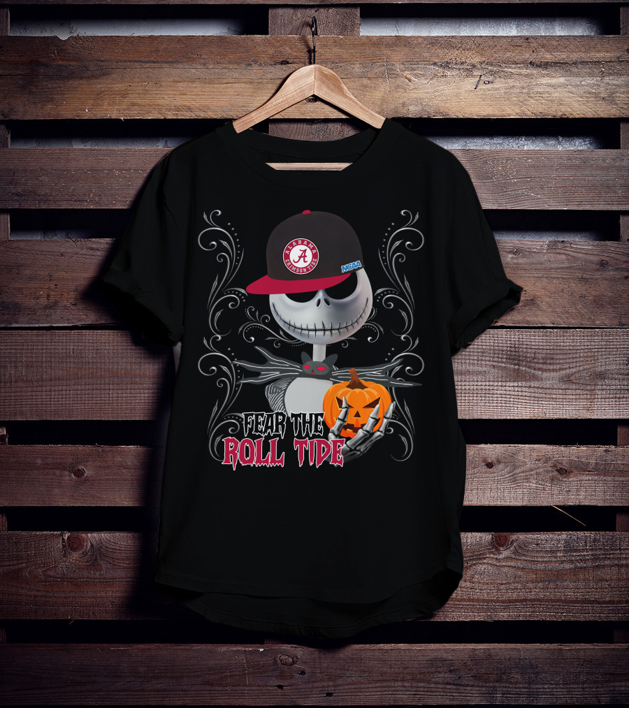 Fear The Roll Tide Alabama Crimson Tide Halloween T-Shirt