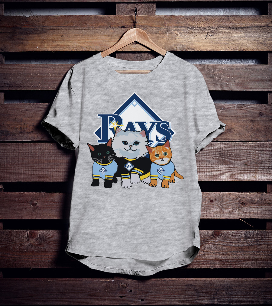 Rays Cats Wearing Team Jerseys Tampa Bay T-Shirt