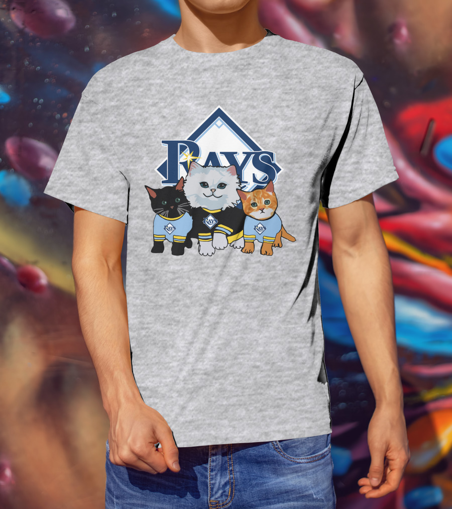 Rays Cats Wearing Team Jerseys Tampa Bay T-Shirt