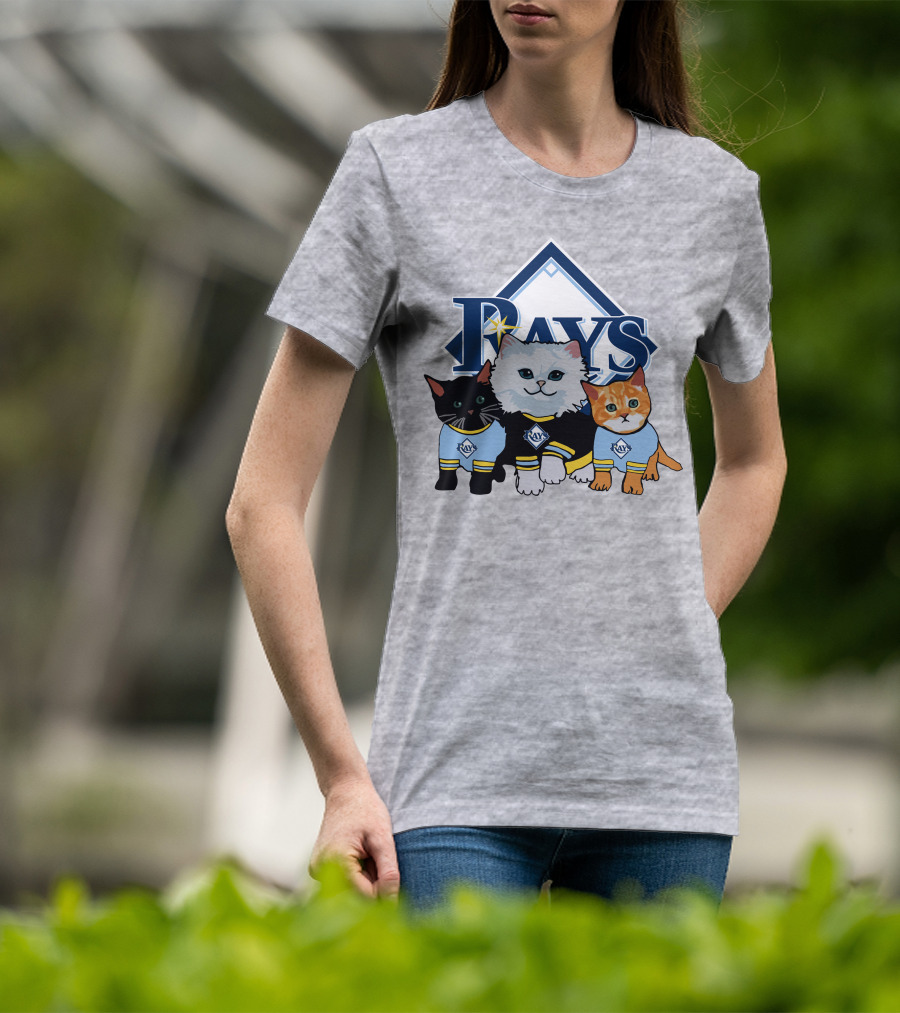 Rays Cats Wearing Team Jerseys Tampa Bay T-Shirt