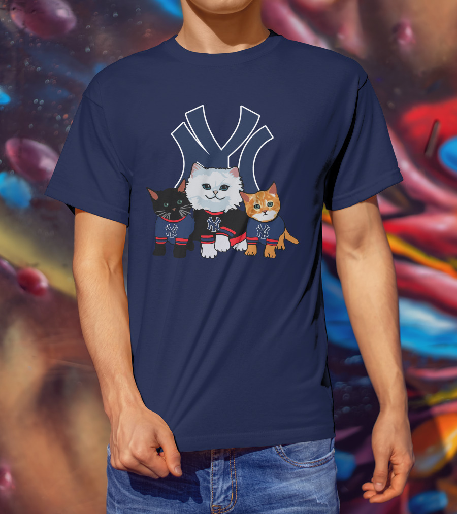 New York Yankees Cats With Team T-Shirt