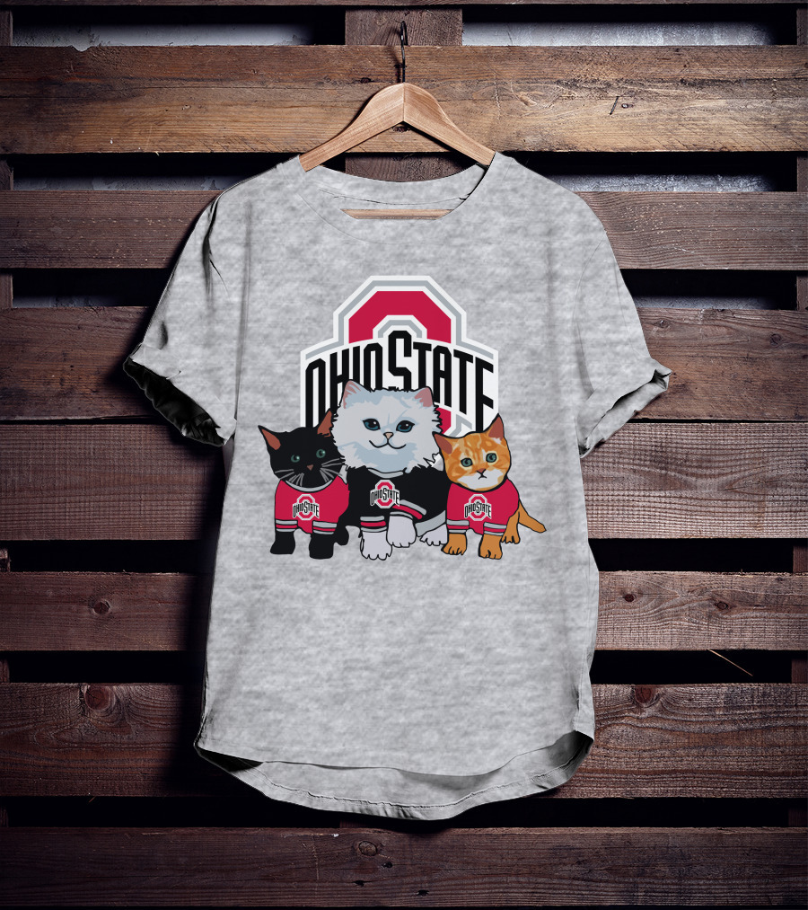 Ohio State Buckeyes Cats In Team Jerseys T-Shirt