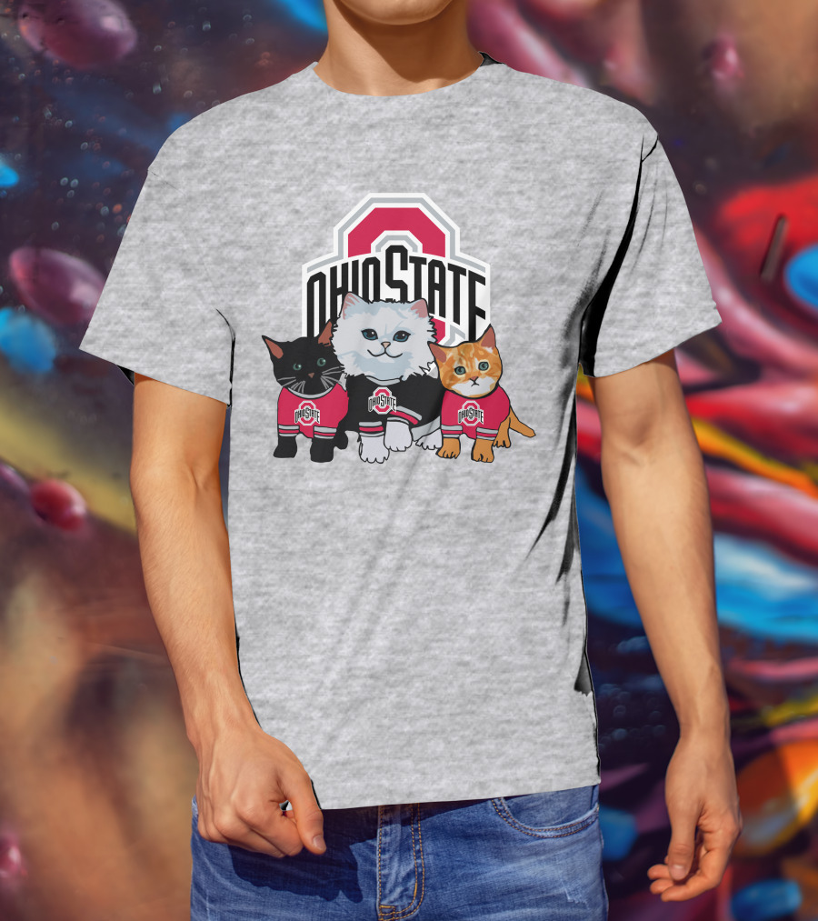 Ohio State Buckeyes Cats In Team Jerseys T-Shirt