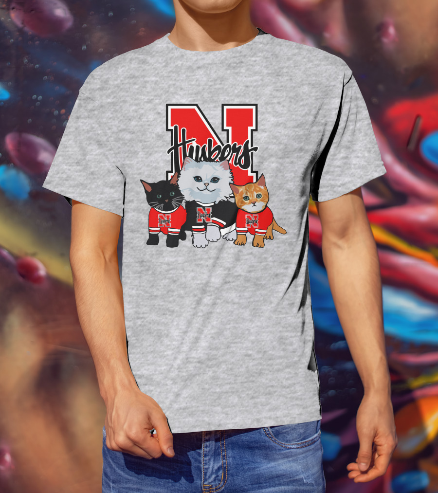 Nebraska Cornhuskers Huskers Cats In Red Jerseys T-Shirt