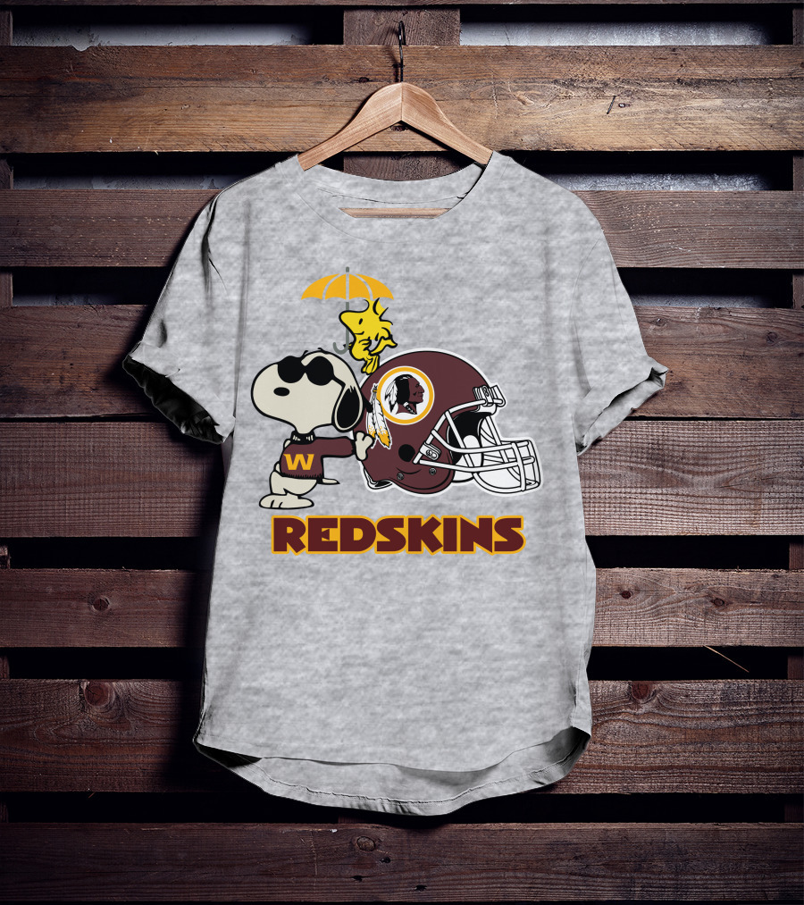 Snoopy Woodstock Redskins Helmet Washington Football Team T-Shirt