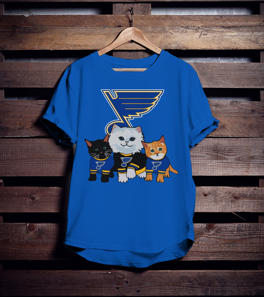 St Louis Blues Cats In Team Jerseys T-Shirt