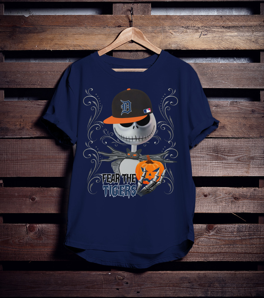 Fear The Tigers Halloween Detroit T-Shirt
