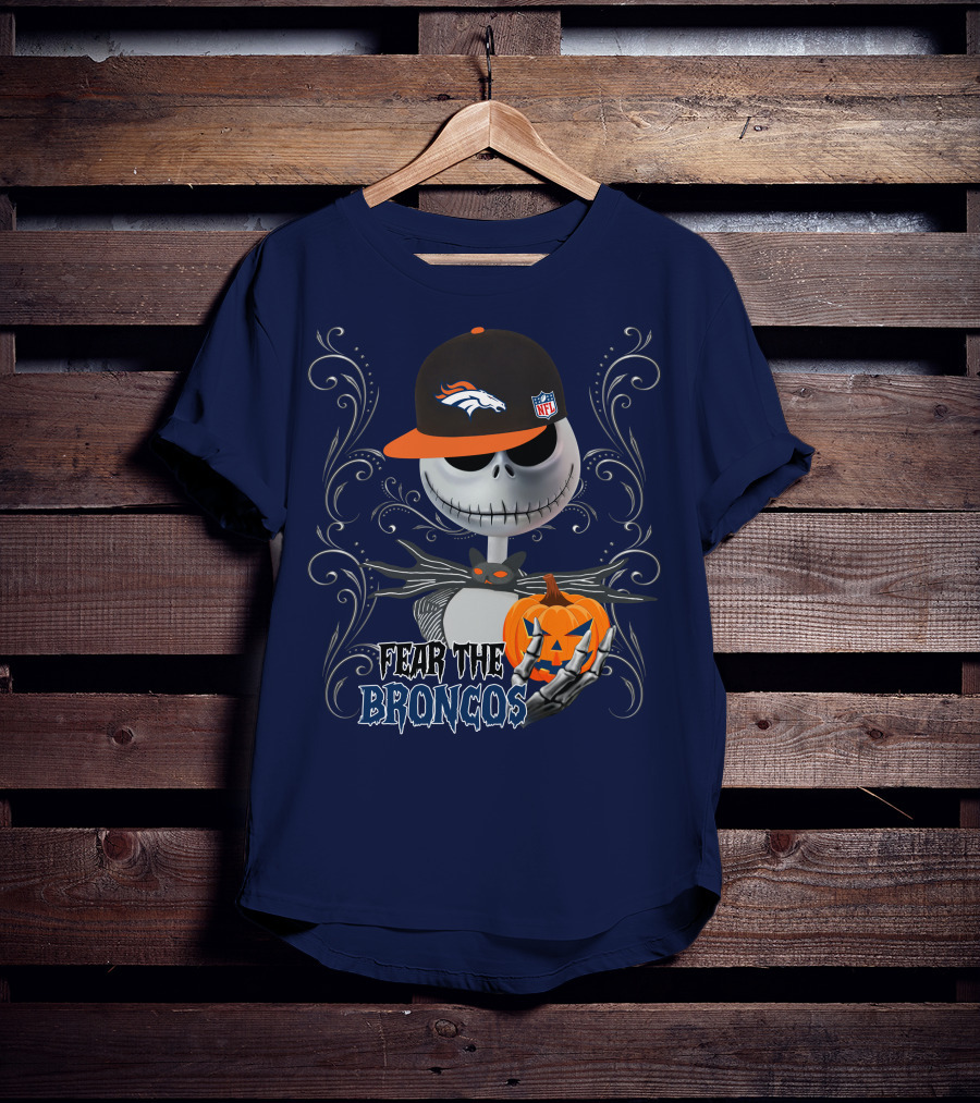 Fear The Denver Broncos Halloween NFL T-Shirt