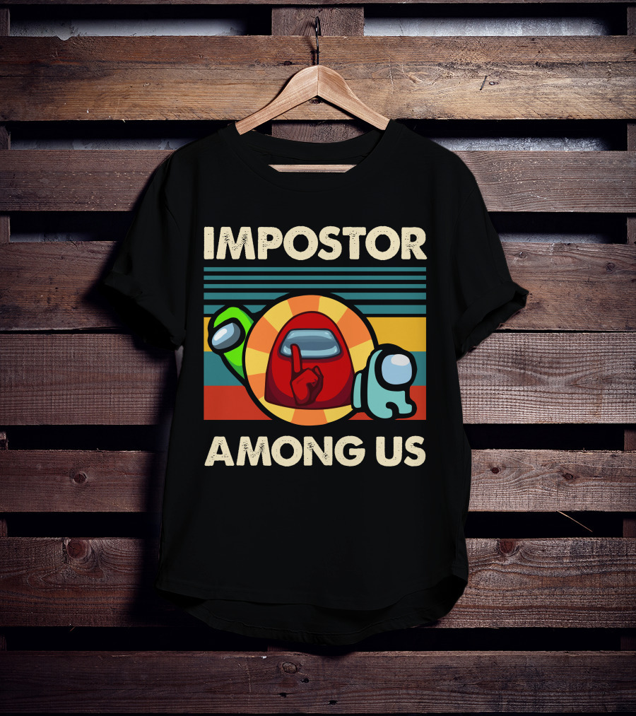 IMPOSTOR AMONG US Retro Crewmates T-Shirt