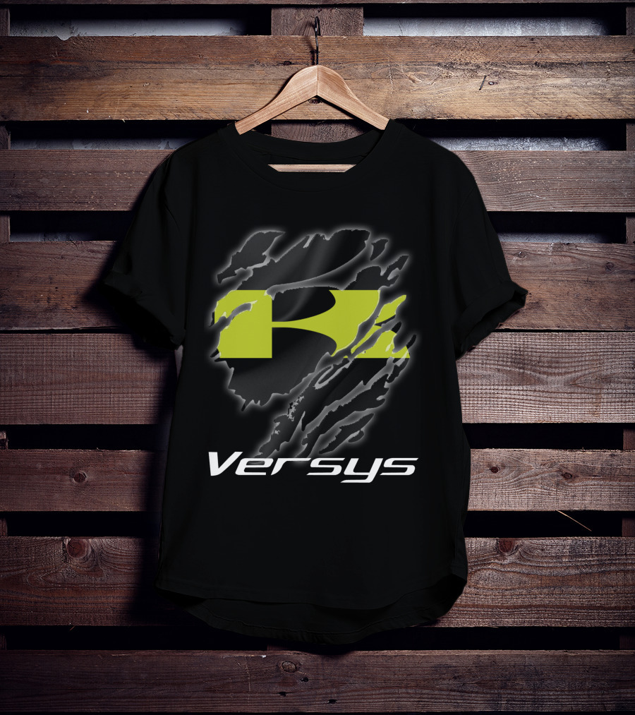 Rugged Kawasaki Versys Adventure Icon With Bold Green And Black Styling T-Shirt