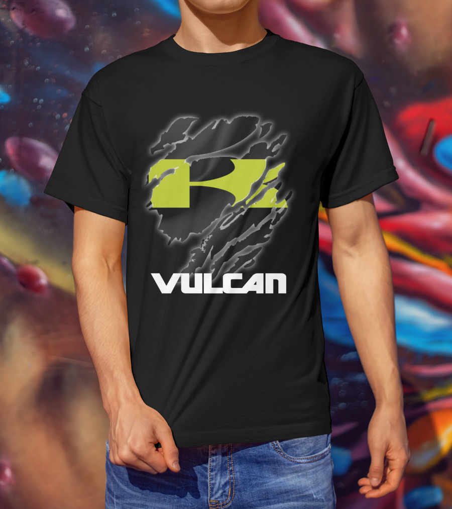 Vulcan Kawasaki Racing Claw Texture Rip T-Shirt