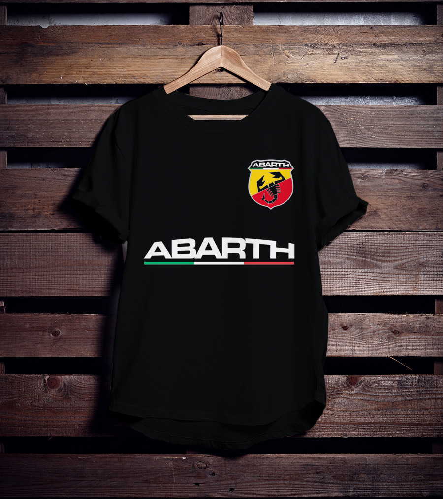 Abarth Scorpion Logo With Italian Flag Trim T-Shirt