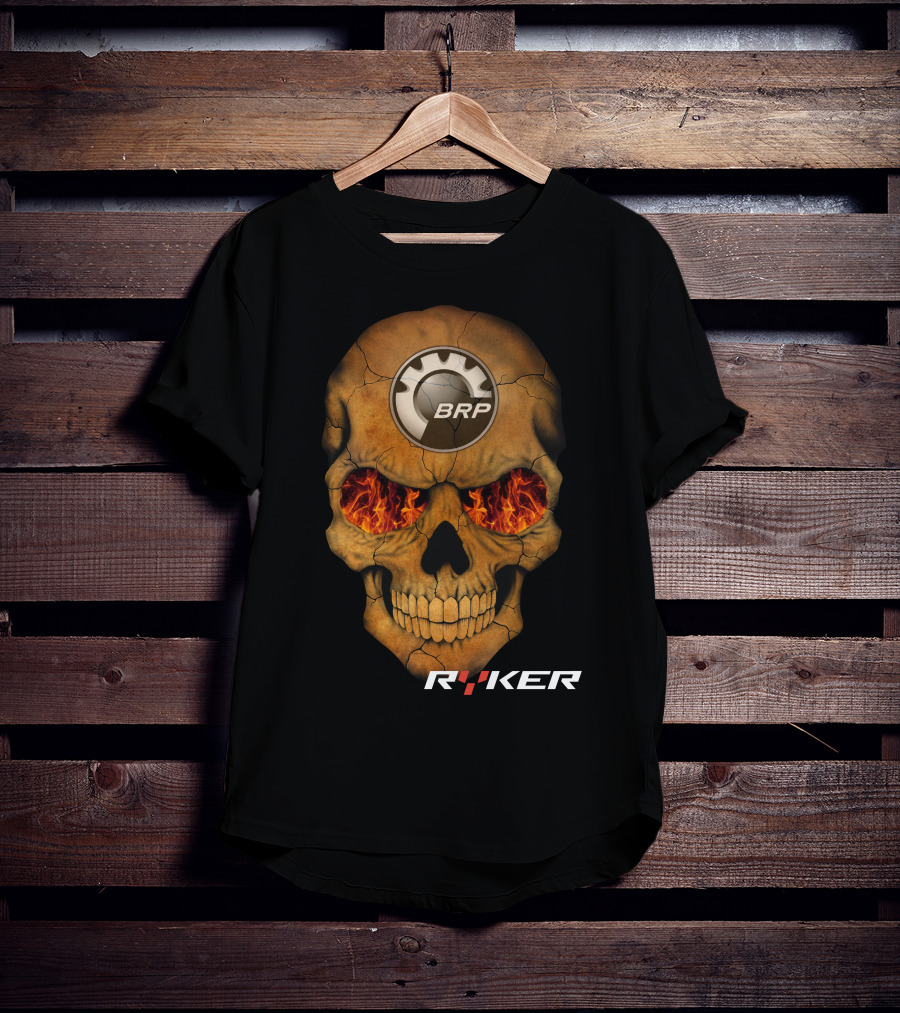 BRP Ryker Skull With Fiery Eyes T-Shirt
