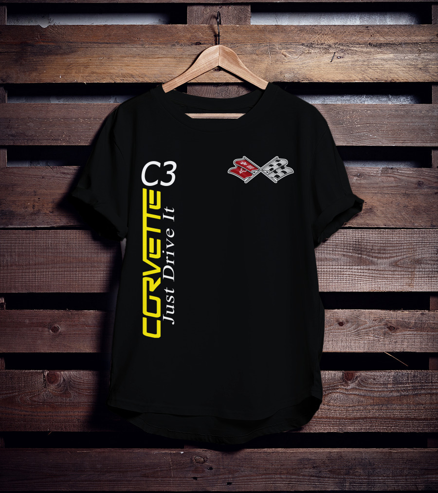 Corvette C3 Just Drive It Flag T-Shirt