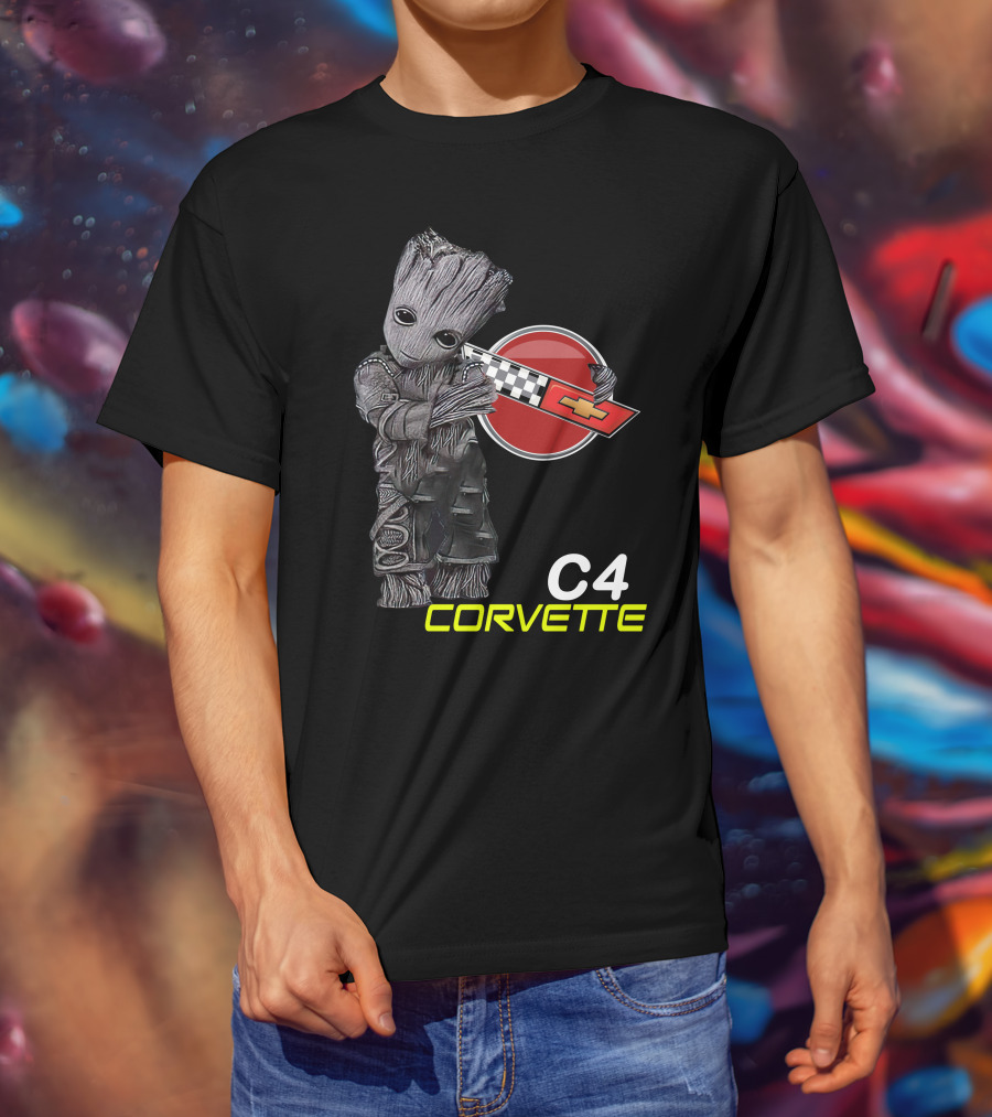 C4 Groot Corvette Chevrolet Racing T-Shirt