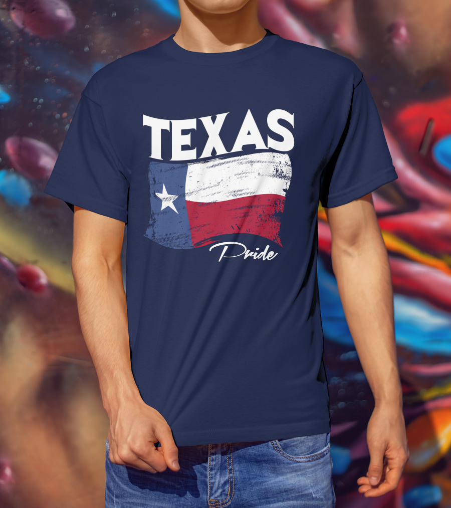 Texas Pride Lone Star Flag Bold Statement T-Shirt