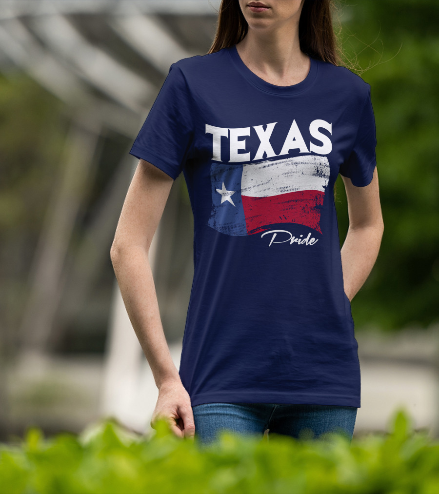 Texas Pride Lone Star Flag Bold Statement T-Shirt