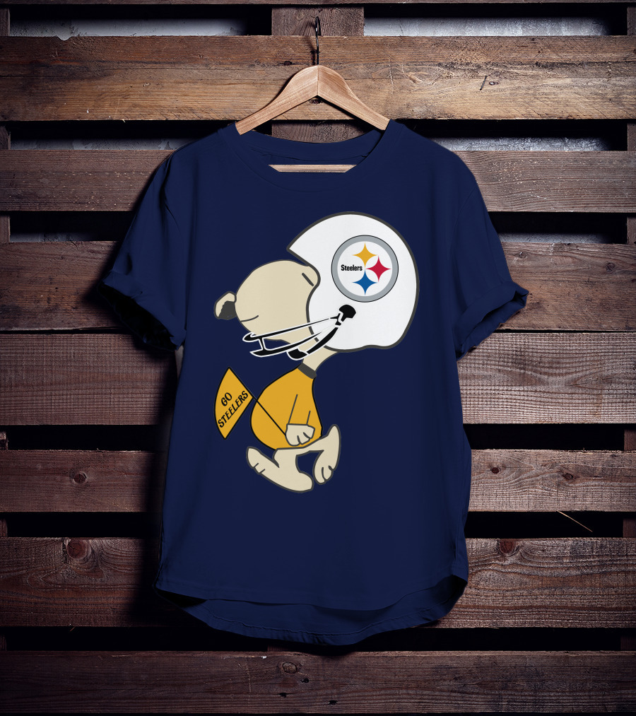 Steelers Football Helmet Go Steelers Fan T-Shirt