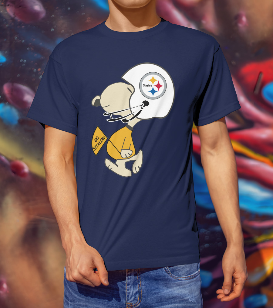 Steelers Football Helmet Go Steelers Fan T-Shirt