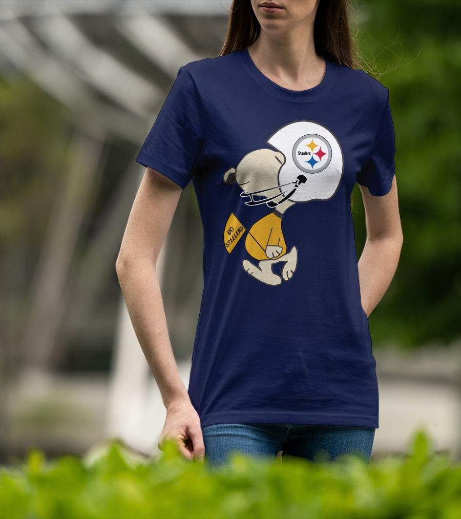 Steelers Football Helmet Go Steelers Fan T-Shirt