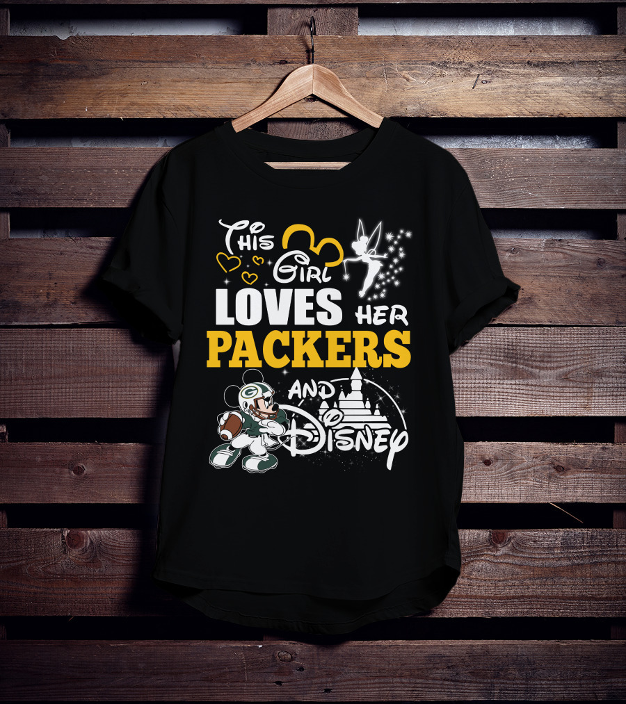 This Girl Loves Her Packers And Disney T-Shirt