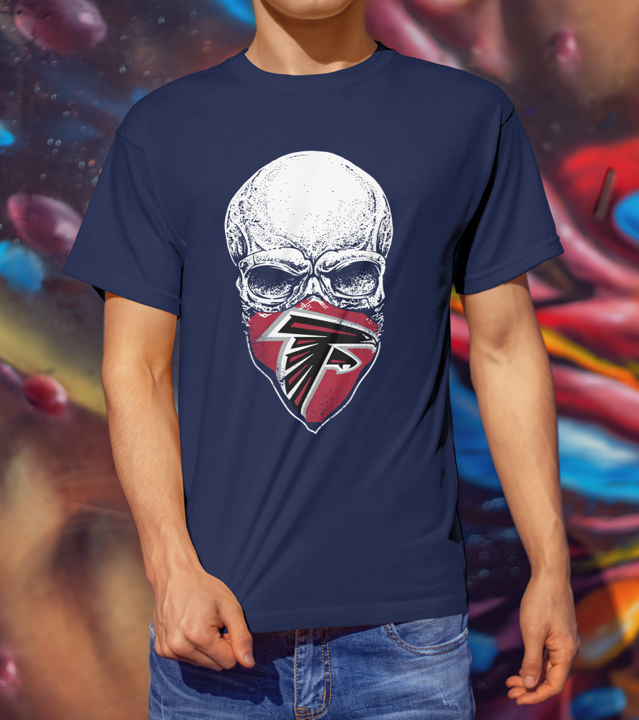 Atlanta Falcons Skull Logo Bandanna T-Shirt