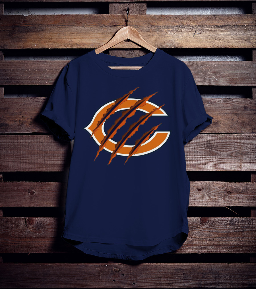 Chicago Bears C Logo With Claw Marks T-Shirt