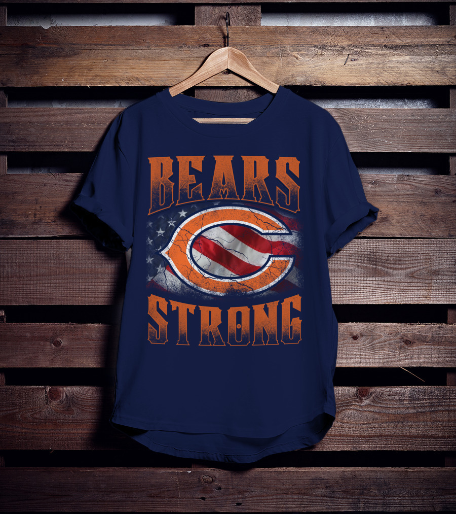 Bears Strong American Flag Chicago Bears T-Shirt