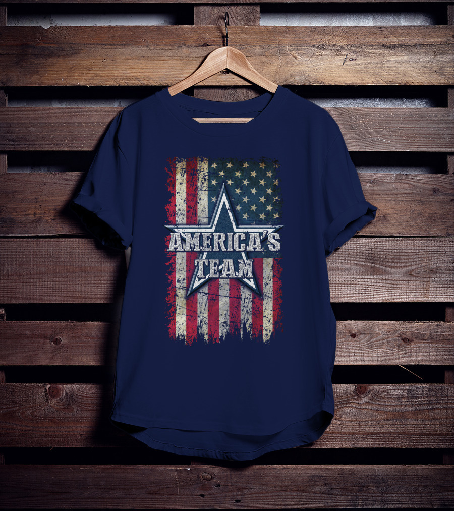 America's Team Dallas Cowboys Usa Flag Star T-Shirt