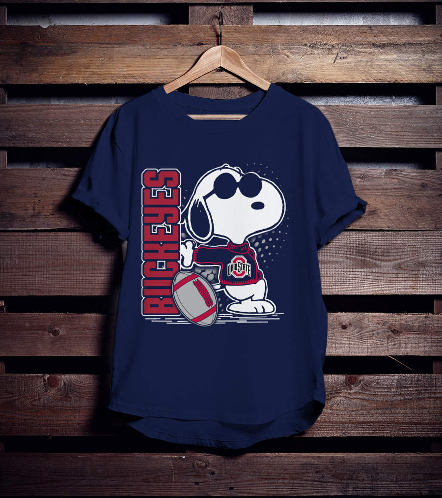 Buckeyes Ohio State Snoopy Football T-Shirt