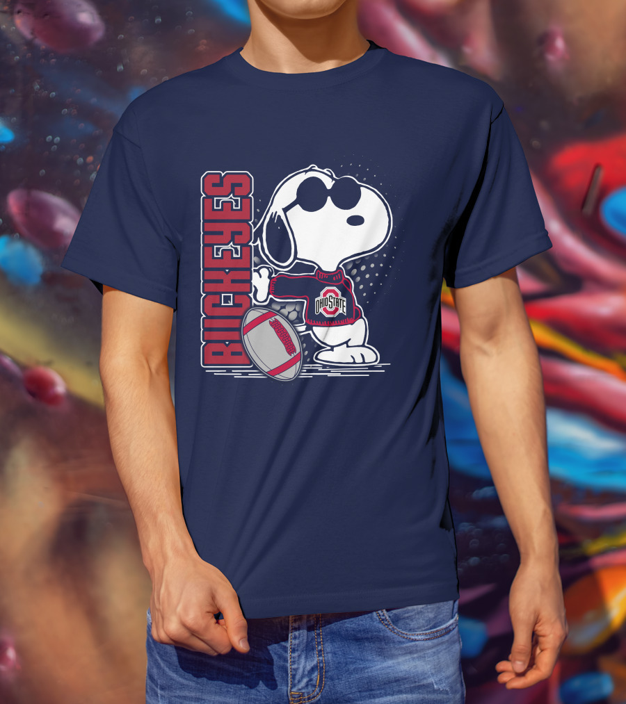 Buckeyes Ohio State Snoopy Football T-Shirt